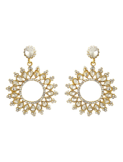 Silver-Plated Alloy Diva Look Stylish Contemporary Earrings - The Pari