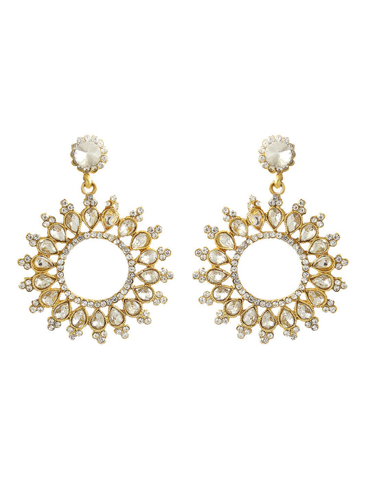 Silver-Plated Alloy Diva Look Stylish Contemporary Earrings - The Pari