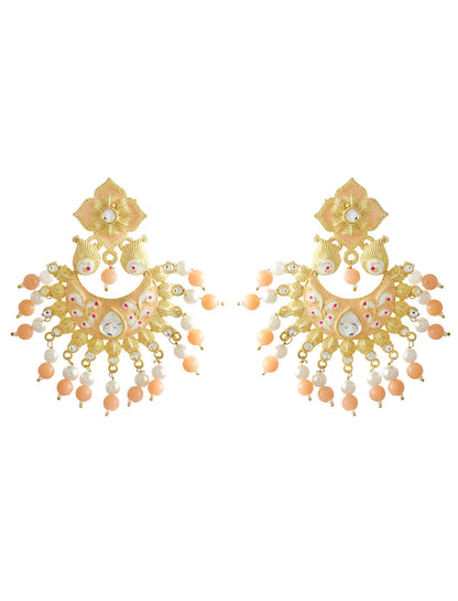 Silver-Plated Alloy Silver Round Earrings - The Pari