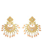 Silver-Plated Alloy Silver Round Earrings - The Pari