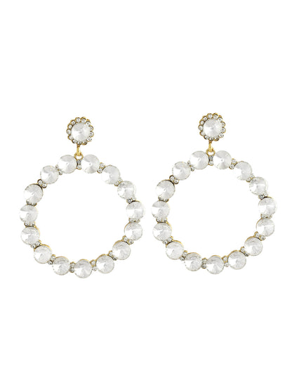 Gold-Polished Alloy Diva Look Stylish Contemporary Earrings - The Pari