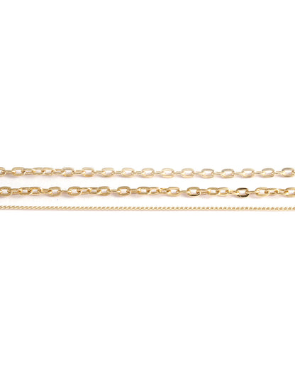 Gold-Polished Alloy Stone Plate & Coin Charm Necklace - The Pari