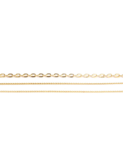 Gold-Polished Alloy Designer Embossed Double Layer Necklace - The Pari