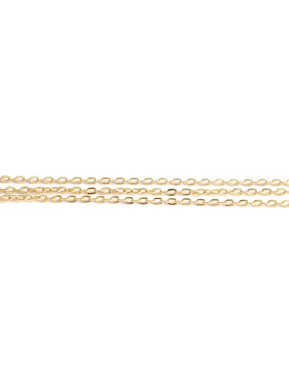 Gold-Polished Alloy Tripple Chain Necklace - The Pari