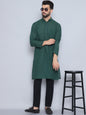 Even Apparels Men's Pure Cotton Green Kurta