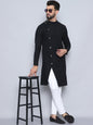 Even Apparels Men's Pure Cotton Black Sherwani Kurta