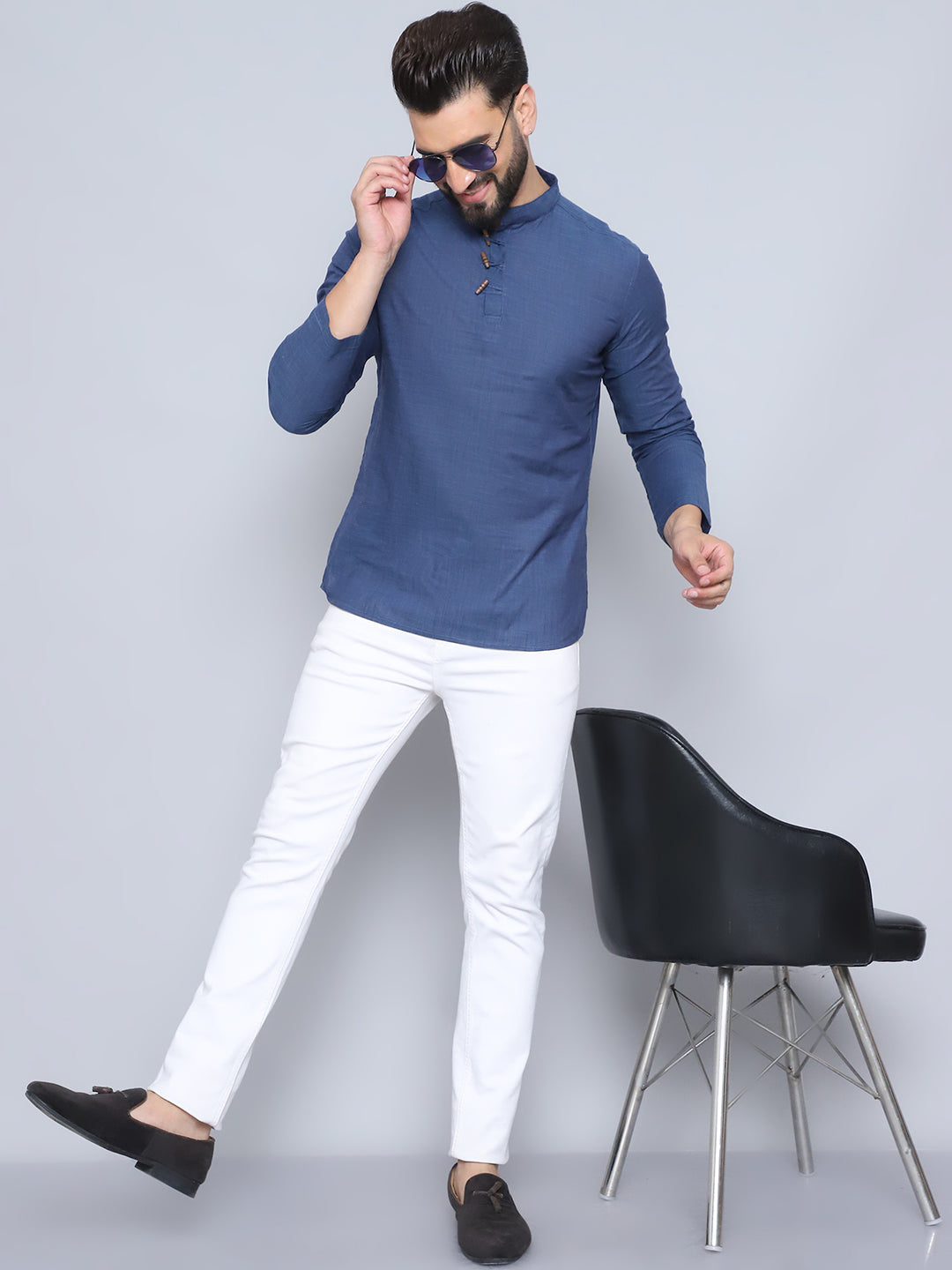 Even Apparels Men's Loop Wooden Button Kurta