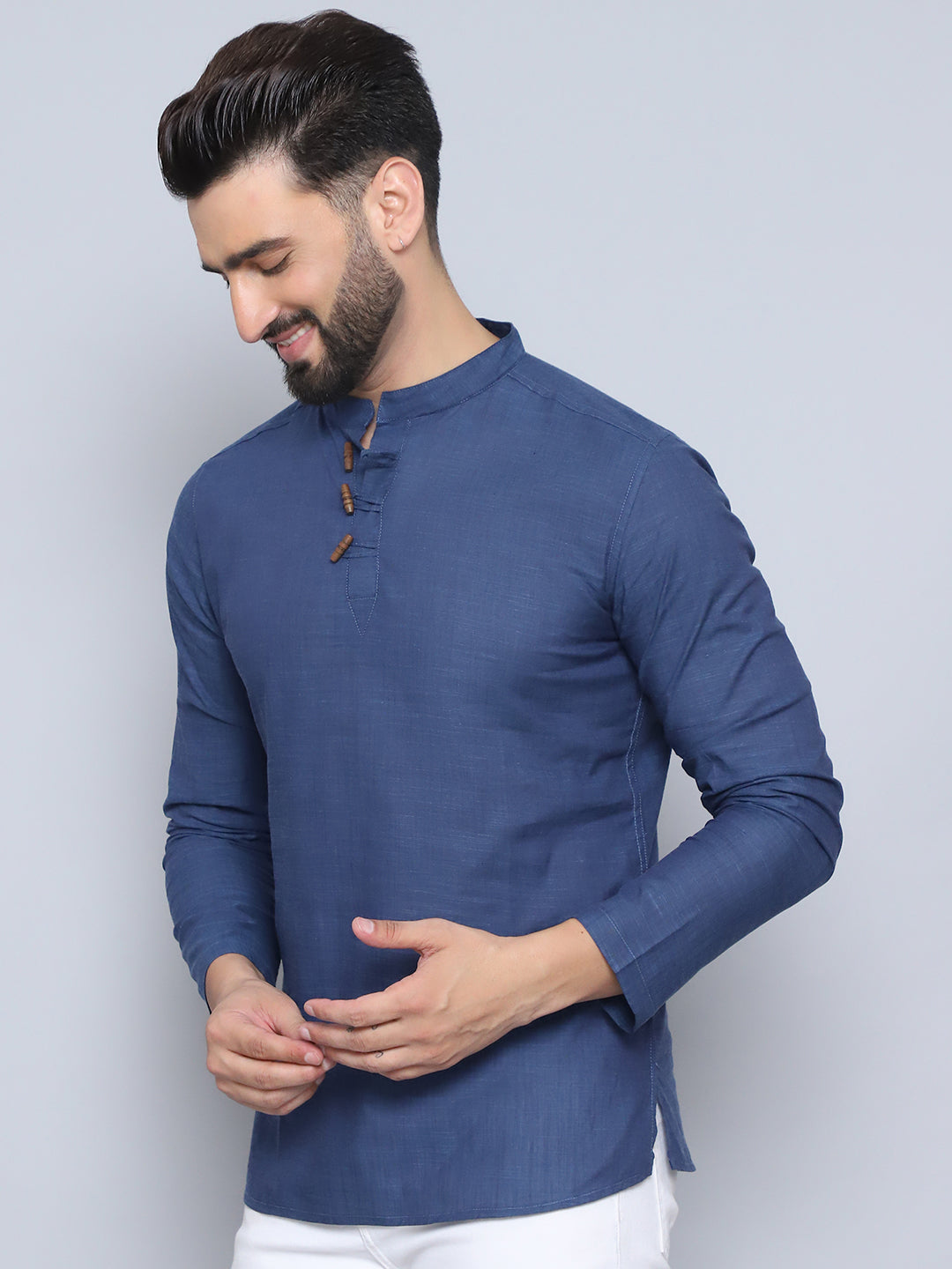 Even Apparels Men's Loop Wooden Button Kurta
