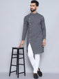 Even Apparels Men's Pure Cotton Black Sherwani Kurta