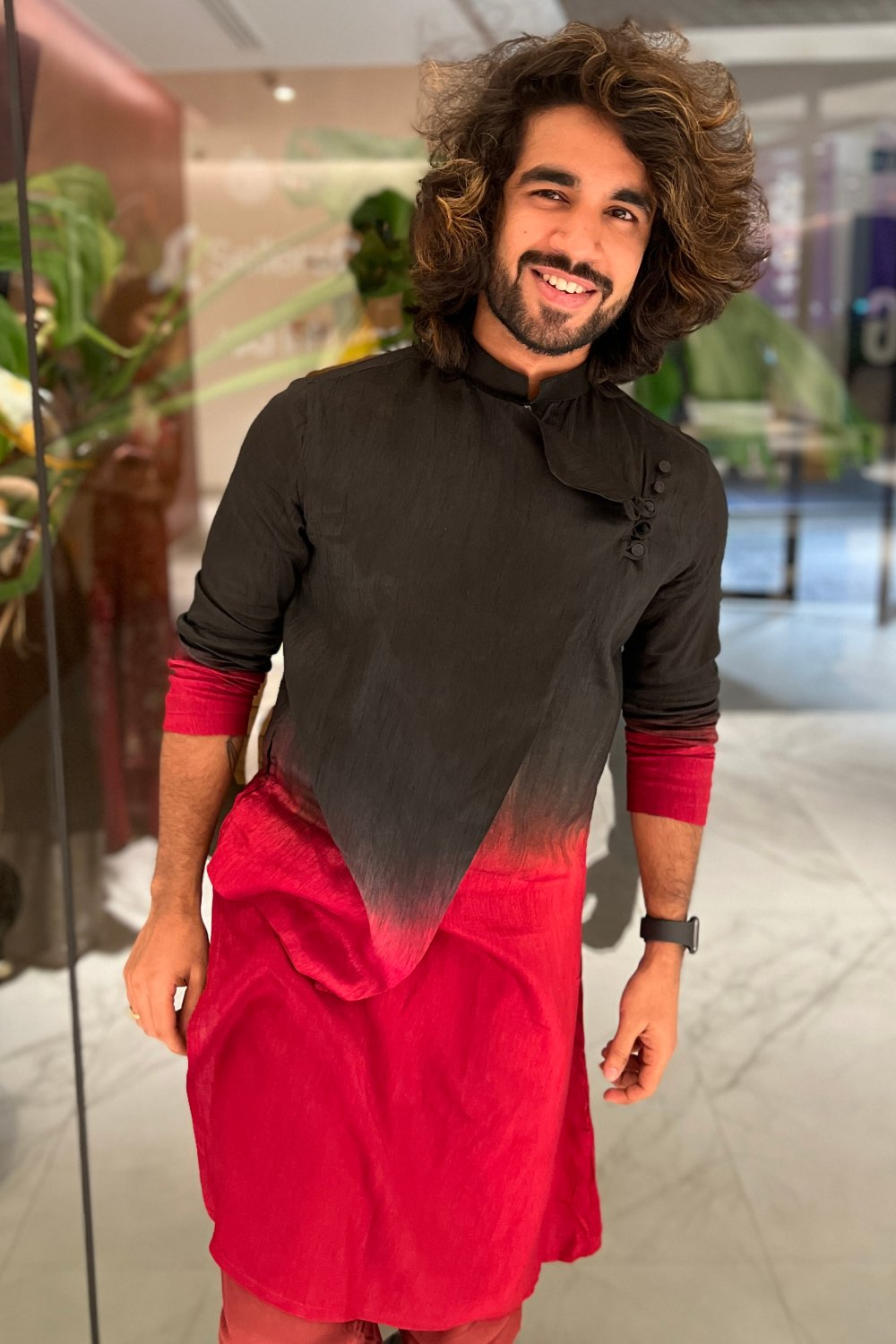Pattern Ombre Kurta by Hilo Design