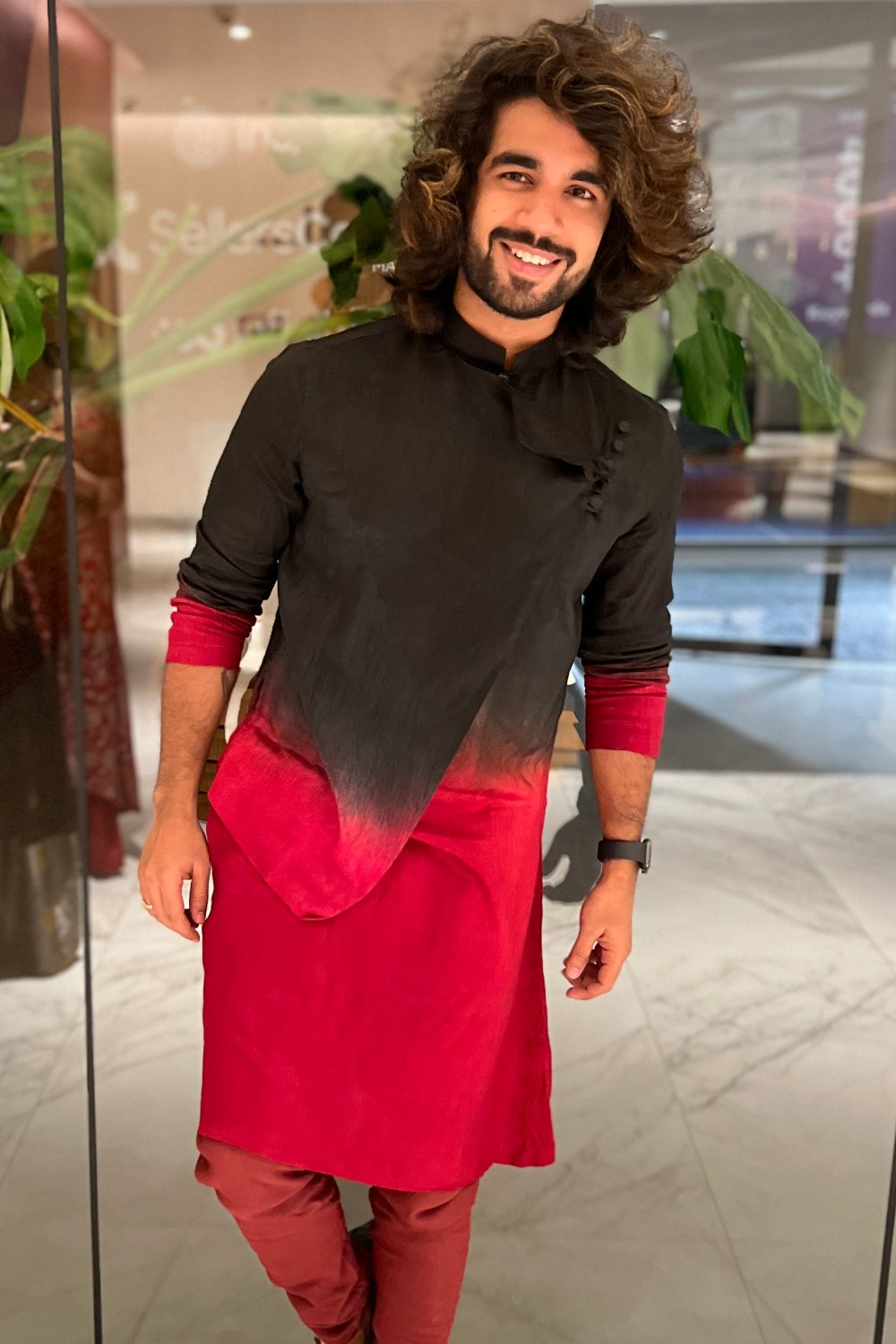 Pattern Ombre Designer Men's kurta by Hilo Design