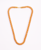 Gold-Polished Alloy Pearl Studded Chain Necklace - The Pari