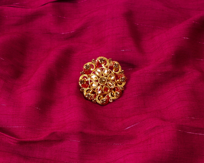 Gold-Polished Alloy Ethnic Designer Cocktail Ring - The Pari