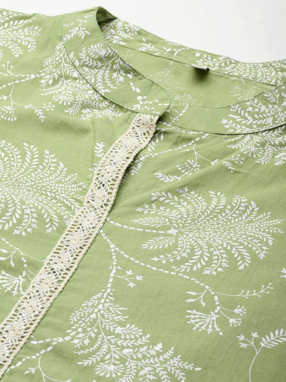 Ahalyaa Women's Traditional wear Co-ords - Green
