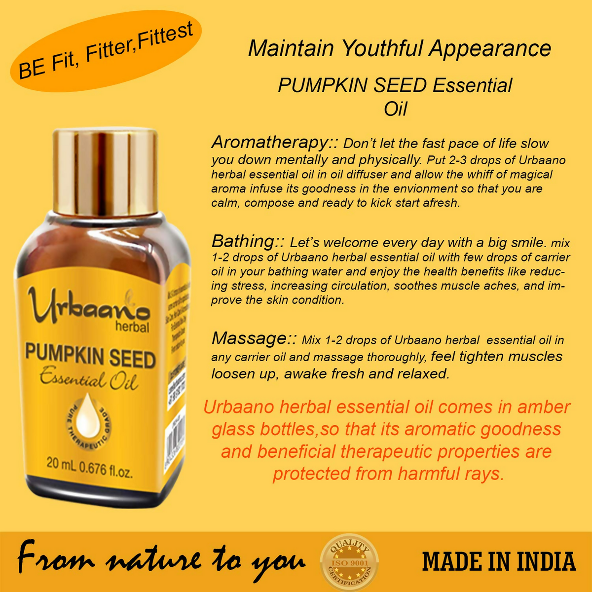 Urbaano Herbal Pumpkin Seed Essential Oil