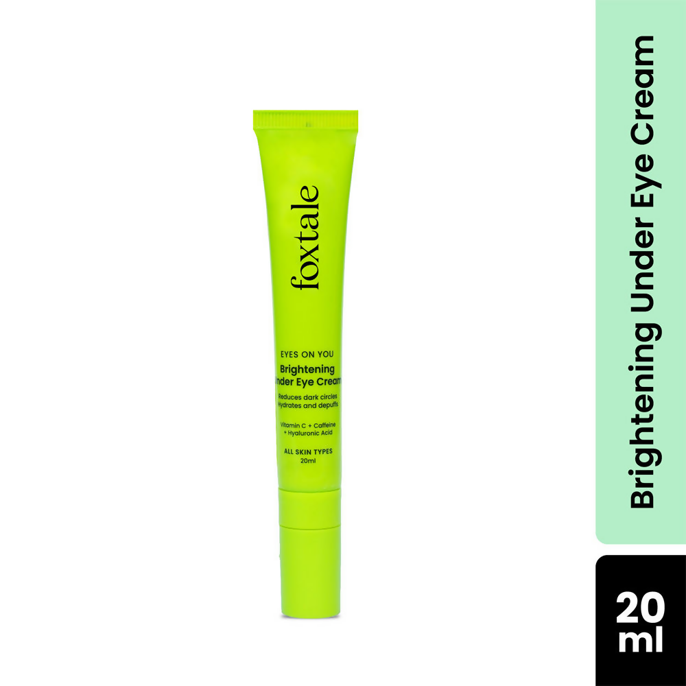 Foxtale Brightening Under Eye Cream with Vitamin-C, Caffeine & Hyaluronic Acid