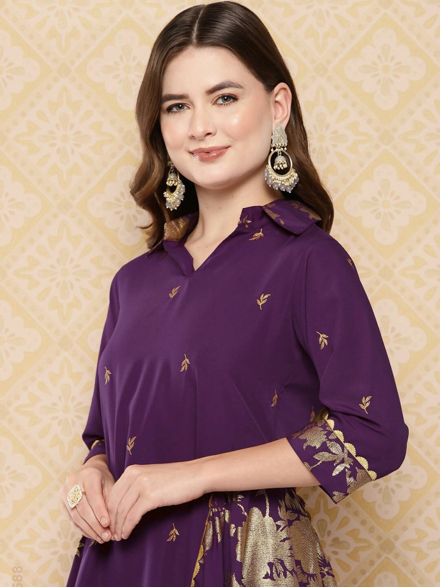 Ahalyaa Women's Traditional Wear Co-ods - Burgundy