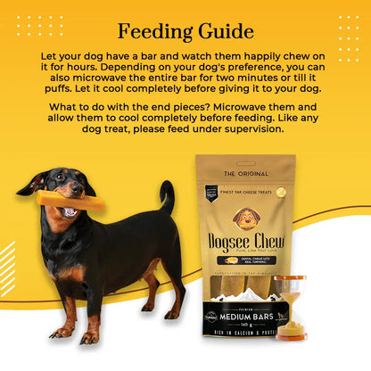 Dogsee Turmeric Medium Bars: Long-Lasting Dental Chews for Medium Dogs