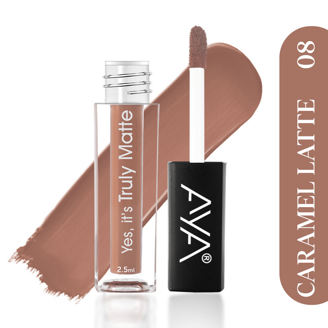AYA Yes It's Truly Matte Liquid Lipstick - 08 Caramel Latte