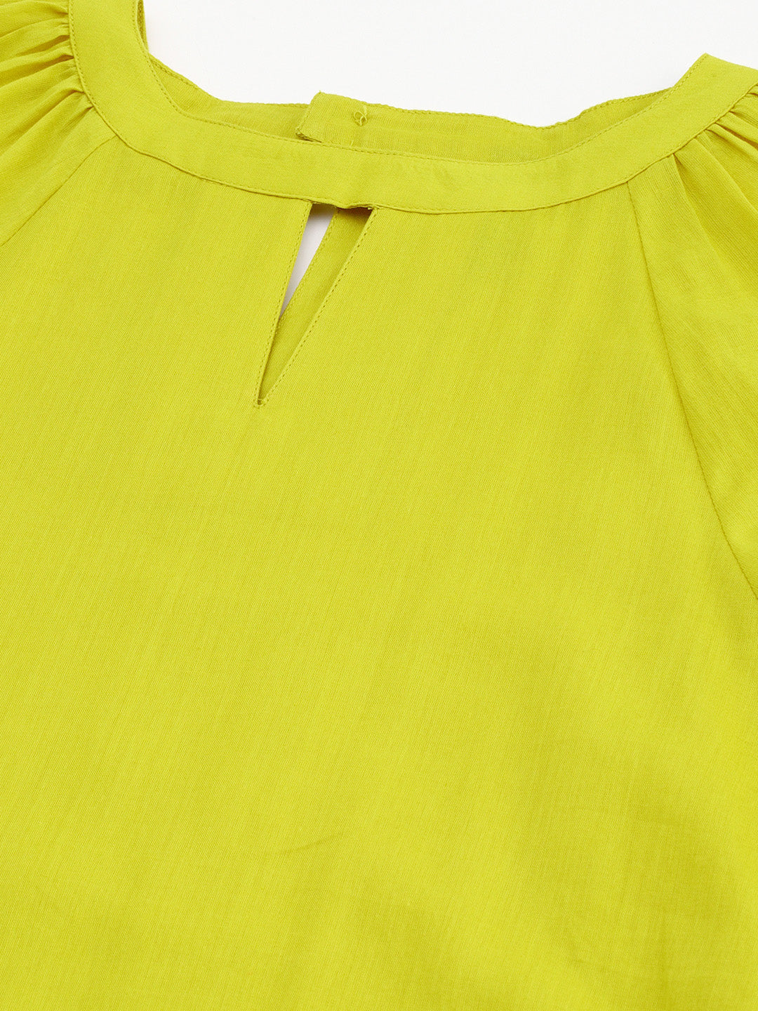 Janasya Women's Mustard Cotton Solid Drop-Waist Western Dress