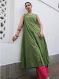 Janasya Light Cotton Solid A-Line Kurta Set
