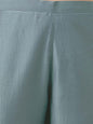 Janasya Regular Chinnon Ice Blue Embroidered V-Neck Kurta,Bottom & Dupatta
