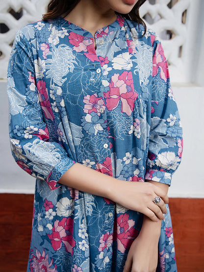 Janasya From Style Master Cotton Floral A-Line Tunic