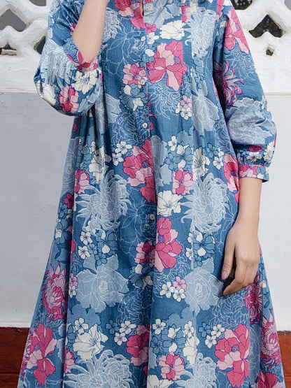 Janasya From Style Master Cotton Floral A-Line Tunic