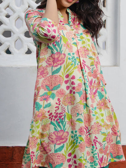 Janasya From Style Master Cotton Floral A-Line Tunic