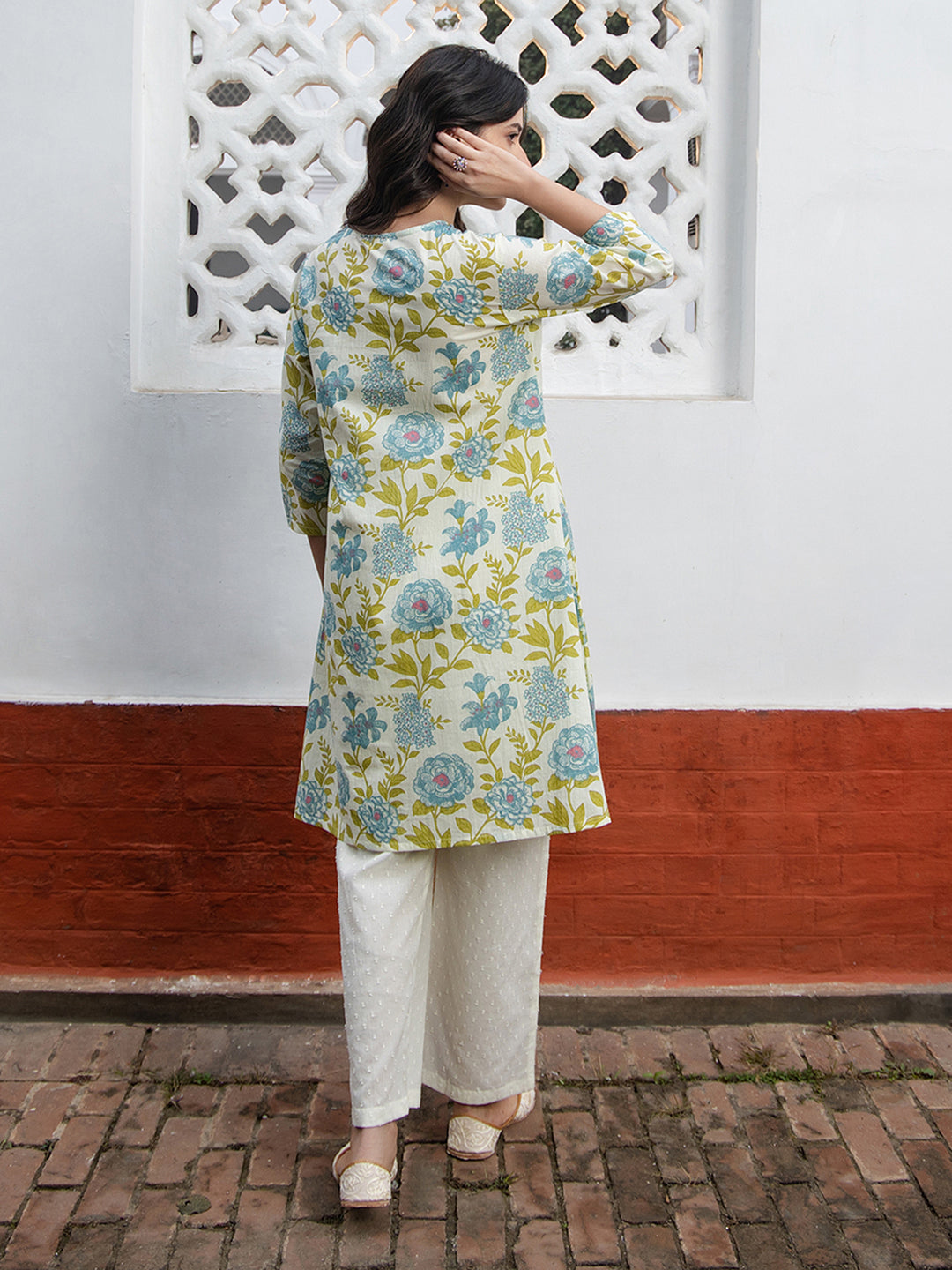 Janasya From Style Master Cotton Floral Regular Tunic