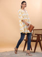 Janasya White Cambric Ikkat Tunic