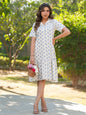 Janasya Light Cotton Floral Shirt Dress Dress