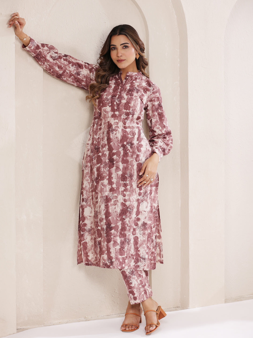 Janasya Light Cotton Tie & dye Straight Kurta Set