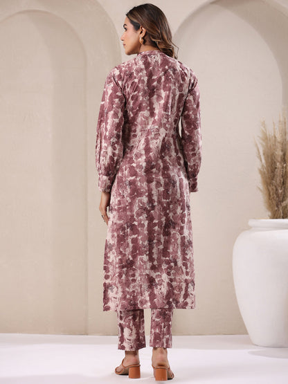 Janasya Light Cotton Tie & dye Straight Kurta Set