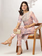 Janasya Light Silk Blend Tie & dye Straight Kurta Set