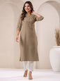 Janasya Light Cotton Solid Straight Kurta