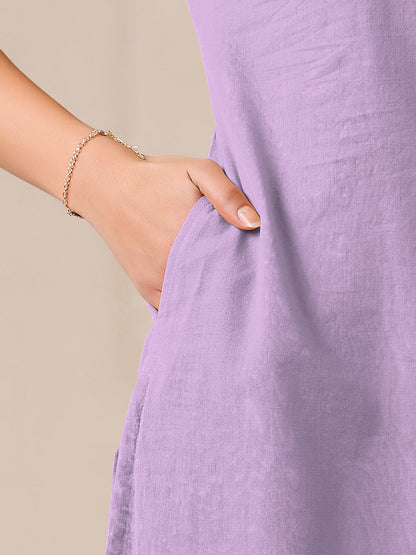 Janasya Light Cotton Solid Straight Kurta