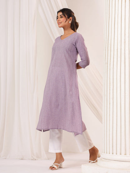 Janasya Light Cotton Solid Straight Kurta