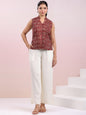 Janasya Straight Cambric Beige Jacket