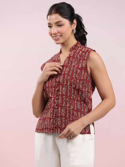 Janasya Straight Cambric Beige Jacket