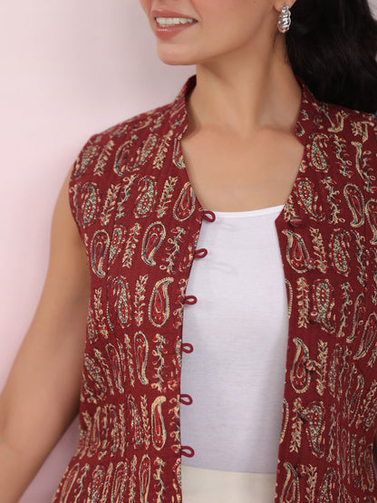Janasya Straight Cambric Beige Jacket