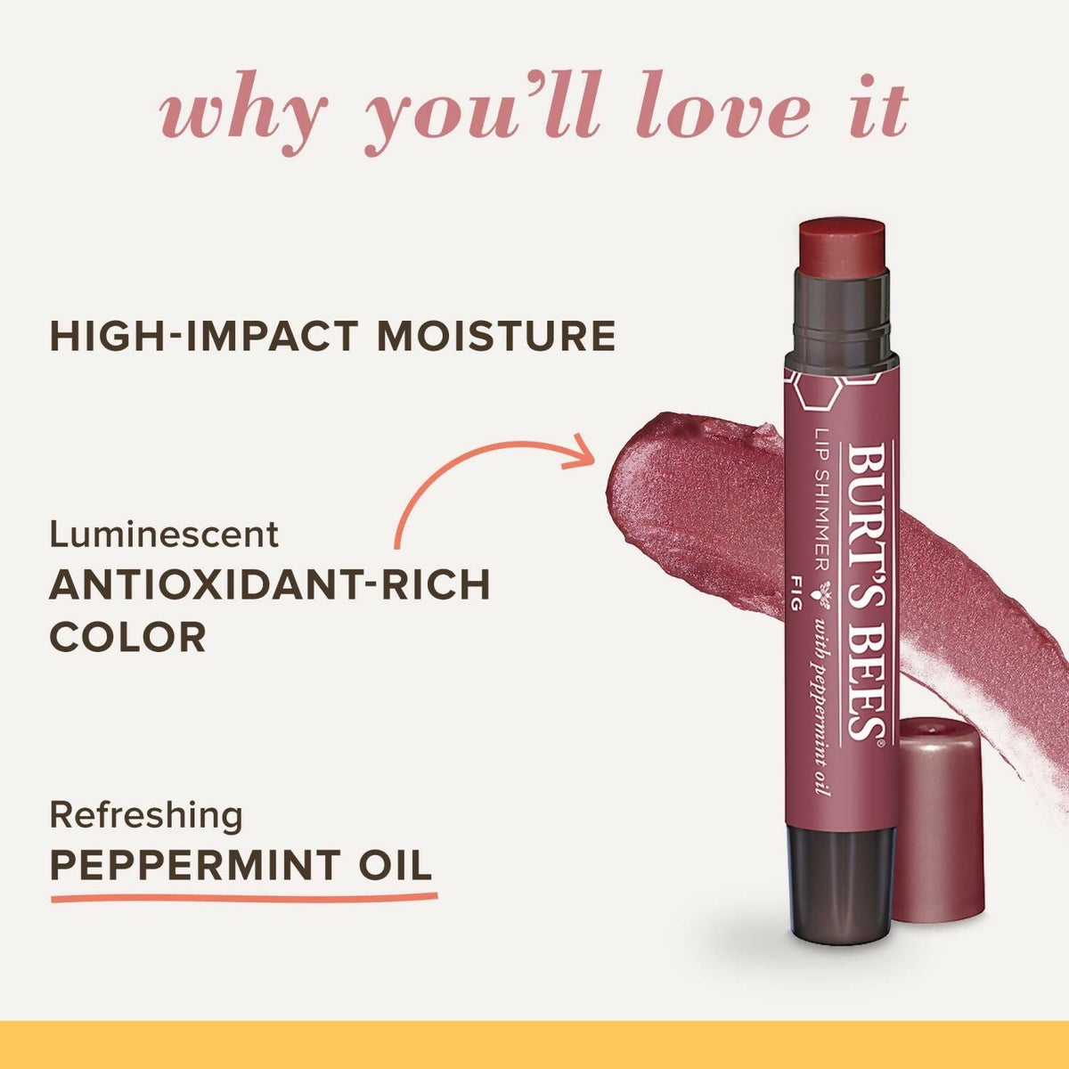 Burt's Bees 100% Natural Moisturizing Lip Shimmer - Fig