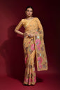 Jyoti Fashion Women's Chiku Sequence Embroidery Georgette Saree with Blouse