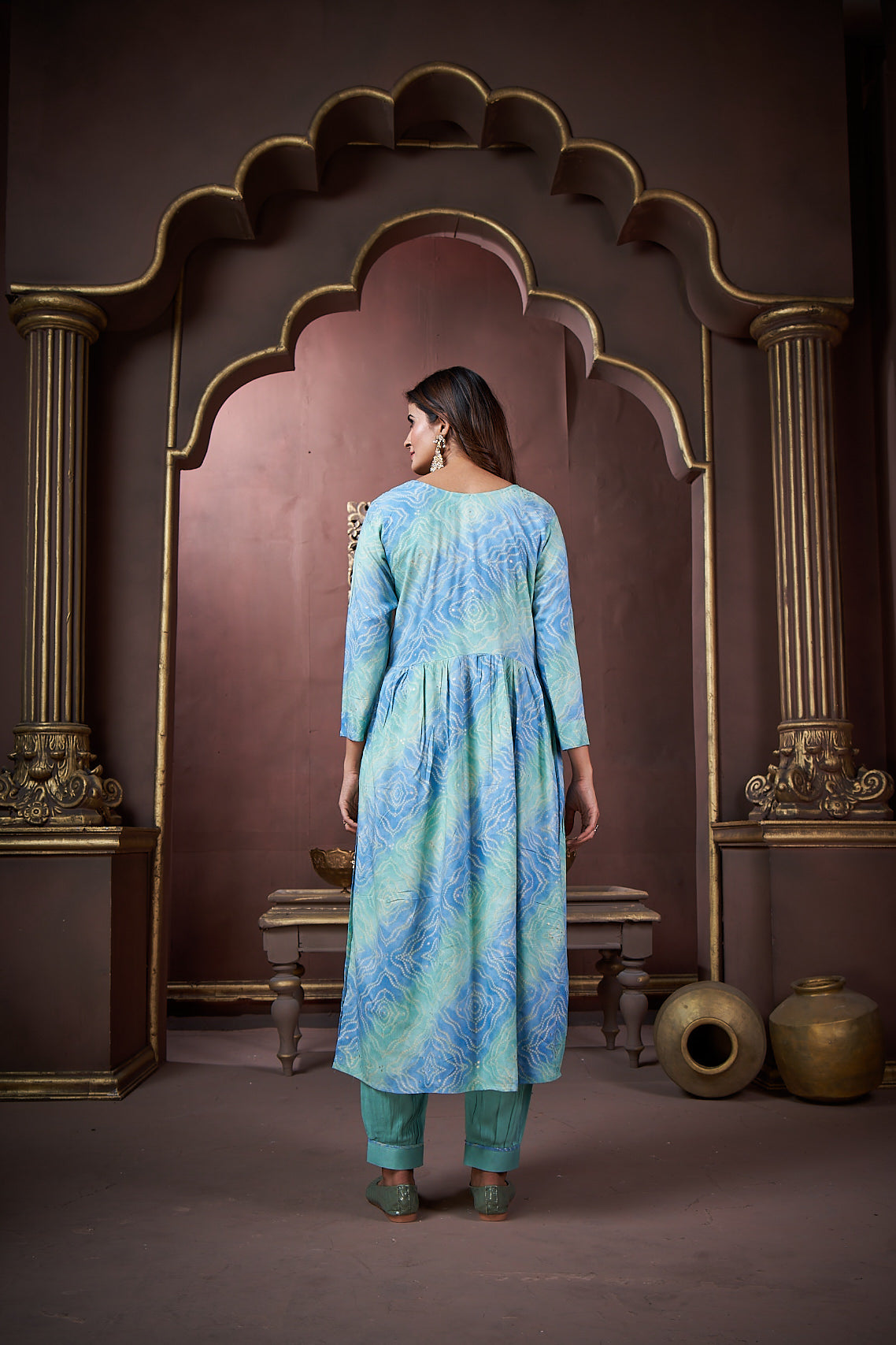 Jyoti Fashion Women's Sky Blue Rayon Floral Print with Handwork Designer Kurta Set with Dupatta