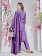 Jyoti Fashion Women's Lavender Rayon Embroidered Designer Kurta Set with Dupatta