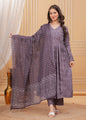Jyoti Fashion Women's Wine Rayon Printed Designer Kurta Set with Dupatta