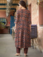 Jyoti Fashion Women's Maroon Rayon Printed Designer Kurta Set with Dupatta