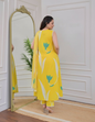 Jyoti Fashion Women's Yellow Rayon Printed Designer Kurta Set with Dupatta
