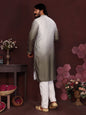 Jyoti Fashion Men's Mehendi Sequins Embroidered Kurta with Pajama