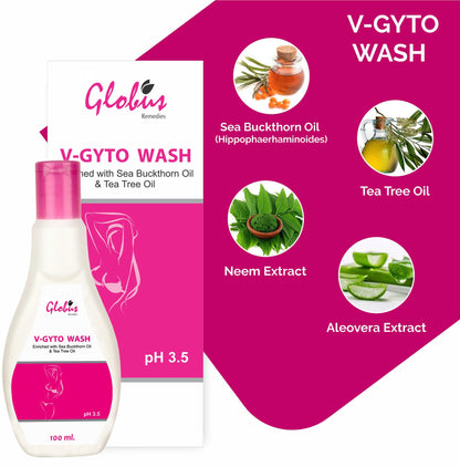 Globus Remedies V - Gyto wash enriched with Sea Buckthorn oil & Tea Tree oil